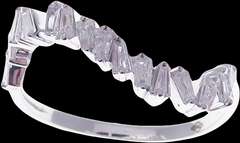 Tidal Diamond Wave 18k White Gold Ring