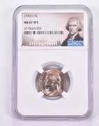 MS67 5FS 1950-D Jefferson Nickel - Graded NGC