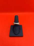 14K WHITE GOLD ORBIT DIAMOND RING