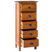 Rustic Solid Teak Wood Natural Oil Finish Cabinet