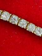 Certified Ladies Tennis Bracelet 18k gold and 9.12 carat of Natural Diamonds