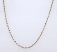 Set of Italian Vintage Sterling Silver Rope Necklace and Matching Bracelet