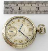Marvelous Elgin White Gold Filled Pocket Watch