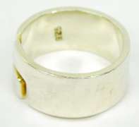 Wide Solid Sterling Silver Band, Size 9.5