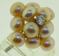 Sterling Silver Pearl Cluster Ring