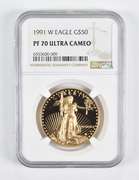PF70 UCAM 1991-W $50 American Gold Eagle 1 Oz. .999 Fine Gold NGC