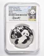 MS70 2020 (S) China 10 Yuan Silver Panda First Releases Signed - NGC