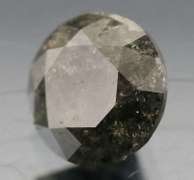 Huge! 1.31ct black calico Diamond solitaire