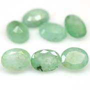 Bright mint green 8.31ct set of Zambian Emeralds