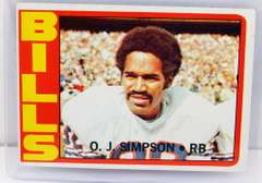 O.J. Simpson, Bills 1972 Topps Football Card