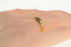 18K Yellow Gold Victorian Handmade Natural Ruby Graduated Ring