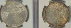 Nearly Gem BU 1886 & 1887 Morgan Silver Dollars. NGC MS64
