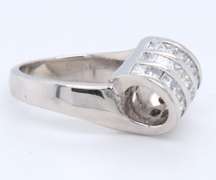 Dreamy Platinum Channel Set Loop Diamond Ring