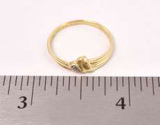 Petite Diamond Ring in 18K Yellow Gold