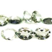 Gorgeous 12.71ct natural platinum green Amethyst set
