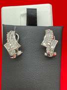 14K WHITE GOLD AND DIAMOND EARRINGS