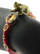 Cute Kitty Cat and Citrine Bangle
