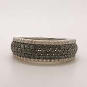 10kt White Gold & Diamond Band Ring