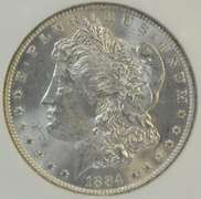 Great nearly Gem BU 1884-O Morgan Silver Dollar. NGC MS64