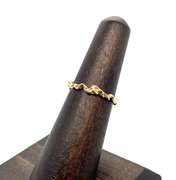 Minimalist Swirl 14Kt Yellow Gold Ring