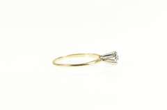 14K Yellow Gold Retro Diamond Cluster Promise Engagement Ring