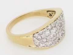 Mixed Cut Diamond Cluster Ring
