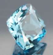 Vivid! 7.14ct cushion cut Swiss blue Topaz