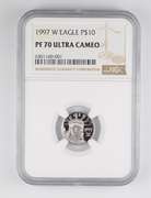 PF70 UCAM 1997-W $10 American 1/10 Oz .999 Platinum Eagle - Graded NGC