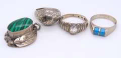 Group Lot of  Vintage 925 Sterling Silver Jewelry