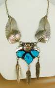 J.W. Toadlena Native American Sterling Turquoise Necklace