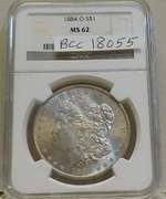 1884-O Morgan Dollar NGC MS-62