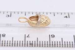 Cute Yellow Gold Baby Shoe Charm