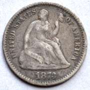 1873 Seated Half Dime