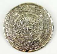 Vintage Big Ornate Sterling Mayan Pendant/Pin