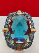 14K GOLD AND GEMSTONE RING