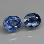 Heated only 1.12ct navy blue Sapphire set