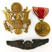 Collection of Vintage Military Pin, Badge, Medal