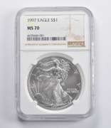 MS70 1997 American Silver Eagle NGC