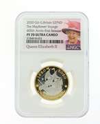 1620 Mayflower 2020 edition Pure Silver and Gold Plated Coin