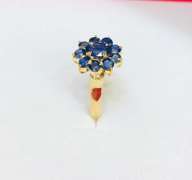 14kt Solid Gold & Blue Sapphire Cocktail Ring