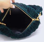 Miu Miu Emerald Green Suede Handbag