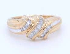 Handsome Yellow Gold Diamond Band