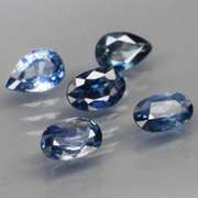 Stunning blue 2.88ct mixed cut Sapphire set