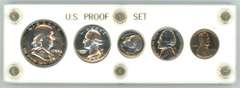 Great Gem 1954 5-pc Proof Sets in custom holder.