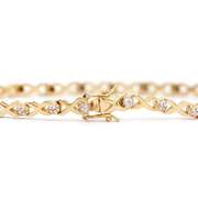 Plated 18KT Yellow Gold 0.2cts Diamond Bracelet