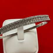 CERTIFIED 14K WHITE GOLD DIAMOND BANGLE- 2.50+ Carats!