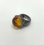 Byzantines Style large round statement Ring
