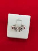 CERTIFIED 14K WHITE GOLD DIAMOND RING