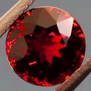 Top grade VVS 1.29ct red Spessartite garnet solitaire