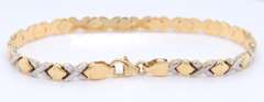 LADIES XOXO DESIGN 14K GOLD BRACELET